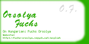 orsolya fuchs business card